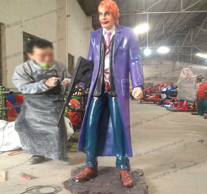 蝙蝠侠小丑玻璃钢雕塑1