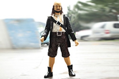 【影视人物】加勒比海盗扮演搞笑，调气氛的角色的光头佬雕塑