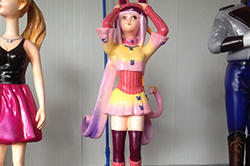 【动漫人物】日系粉色长发美少女雕塑和她的双胞胎姐姐猫娘雕塑