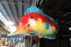 【海洋动物】多彩鱼玻璃钢雕塑，除了像名字里的多彩之外，种类也是很多的