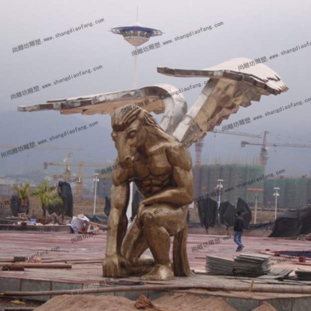 福建主题公园玻璃钢天马雕塑摆件图1