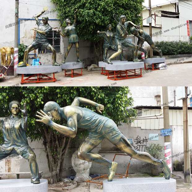 仿铜运动人物雕塑3