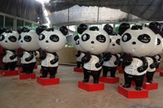 【动物雕塑】隐藏在卡通熊猫雕塑后面的一股大熊猫热潮