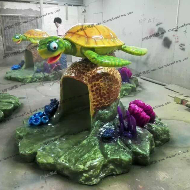 玻璃钢海洋动物海龟雕塑